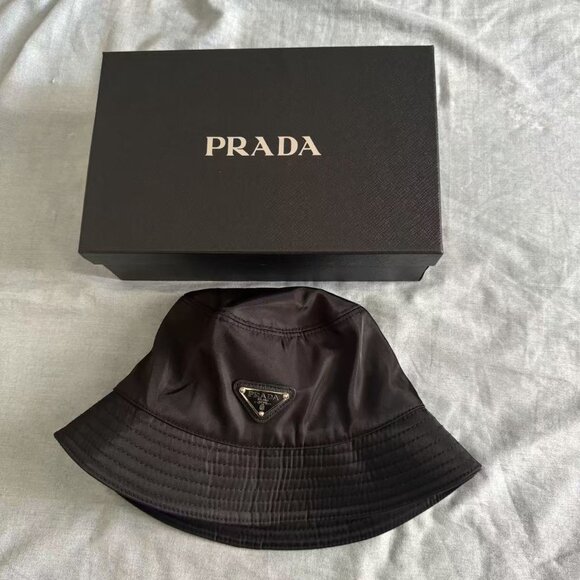 Prada Black Bucket Hat - Picture 1 of 6